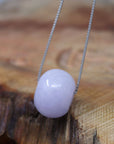 Baikalla Jewelry Jade Pendant Necklace Baikalla™ "Good Luck Button" Necklace Real Lavender-Green Jade Lucky KouKou Pendant Necklace