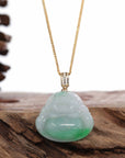 Baikalla Jewelry Jade Buddha Pendant Pendant Only Baikalla™ "Laughing Buddha" Genuine Green Jadeite Buddha Necklace With 14k Yellow Gold Diamond Bail