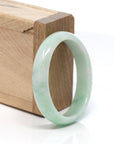 Baikalla Jewelry Jadeite Jade Bangle Bracelet Baikalla™ "Half-Round Oval Bangle" Genuine Burmese Vibrant Green Jadeite Jade Oval Bangle Bracelet (51.74 mm)
