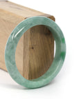 Baikalla Jewelry Jadeite Jade Bangle Bracelet Genuine Burmese Forest Green Jadeite Jade Bangle Bracelet (58.3 mm)