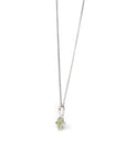 Baikalla Jewelry Gemstone Pendant Necklace 14k White Gold AA Four Styles Of Birthstones, 4 stone Necklace with Diamonds