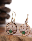 Baikalla Jewelry 18k Gold Jadeite Necklace 18k Rose Gold "Bubble Collection" Multi-color genuine Jadeite Jade Earrings & Diamond