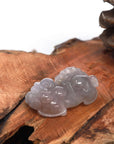 Baikalla Jewelry genuine jadeite carving Baikalla™ Pi Xiu Genuine Burmese Icy Lavender Jadeite Jade PiXiu Pendant Necklace (FengShui Lucky)