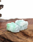 Baikalla Jewelry genuine jadeite carving Genuine Burmese Green Jadeite Jade PiXiu Pendant Necklace