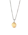 Baikalla Jewelry Gemstone Pendant Necklace 18k White Gold Golden Pearl Necklace With Diamond