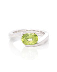 Baikalla Jewelry Peridot Baikalla™ Gemstone Collection Sterling Silver Genuine Peridot Oval Bypass Ring