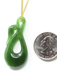 Baikalla Jewelry Jade Pendant Necklace Nephrite Green Jade Lovely Swan Pendant Necklace, Real jade Jewelry