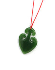 Baikalla Jewelry Baikalla™ "Lucky Jade Anchor" Green Jade Pendant Necklace
