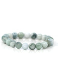 Baikalla Jewelry jade beads bracelet Jadeite Jade 10mm Round Blue Green Beads Bracelet (10mm)