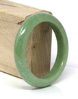 Baikalla Jewelry Jadeite Jade Bangle Bracelet Baikalla™ "Classic Bangle" Genuine Burmese High End Deep Green Jadeite Jade Bangle Bracelet (56.43mm)