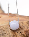 Baikalla Jewelry Jade Pendant Necklace Baikalla™ "Good Luck Button" Necklace Real Lavender Jade Lucky TongTong Pendant Necklace