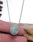 Baikalla Jewelry Jade Pendant Necklace Baikalla "Good Luck Button" Necklace Green & Lavender Jadeite Jade Lucky Tong Tong Pendant Necklace