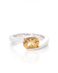 Baikalla Jewelry Citrine Baikalla™ Gemstone Collection Sterling Silver Genuine Peridot Oval Bypass Ring