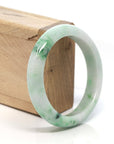Baikalla Jewelry Jadeite Jade Bangle Bracelet Baikalla™ "Classic Bangle" Genuine Burmese Green Jadeite Jade Bangle Bracelet (58.4 mm)