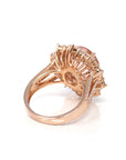 Baikalla Jewelry 14K Gold Morganite Ring 14k Rose Gold Natural 4.65ct 2.1CTW Morganite Ring with Diamonds