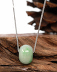 Baikalla Jewelry Jade Pendant Necklace Baikalla™ "Good Luck Button" Necklace Real Rich Green Jade Lucky KouKou Pendant Necklace