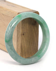 Baikalla Jewelry Jadeite Jade Bangle Bracelet Genuine Burmese Forest Green Jadeite Jade Bangle Bracelet (58.23 mm)