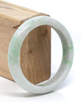 Baikalla Jewelry Jadeite Jade Bangle Bracelet Baikalla™ "Classic Bangle" Genuine Burmese Green Jadeite Jade Bangle Bracelet (58.68 mm)