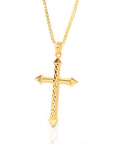 Baikalla Jewelry 24K Pure Yellow Gold Pendant Pendant Only 24K Yellow Gold Cross Pendant Necklace