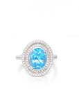 Baikalla Jewelry Gemstone Ring Baikalla™ Sterling Silver Swiss Blue Topaz Ring