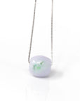 Baikalla Jewelry Jade Pendant Necklace Baikalla™ "Good Luck Button" Necklace Real Lavender Jade Lucky TongTong Pendant Necklace