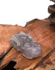 Baikalla Jewelry genuine jadeite carving Baikalla™ Pi Xiu Genuine Burmese Icy Lavender Jadeite Jade PiXiu Pendant Necklace (FengShui Lucky)