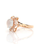 Baikalla Jewelry Jadeite Engagement Ring Baikalla™ 18k Rose Gold Natural Ice Jadeite Engagement Ring With Diamonds