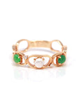 Baikalla Jewelry Jadeite Engagement Ring 5 Baikalla™ "Melba" 18k Rose Gold Natural Imperial Jadeite Wedding Band