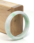 Baikalla Jewelry Jadeite Jade Bangle Bracelet Baikalla™ "Classic Bangle" Genuine Burmese Green Jadeite Jade Oval Bangle Bracelet (58.28 mm)