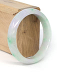 Baikalla Jewelry Jadeite Jade Bangle Bracelet Genuine Burmese Lavender & Green Jadeite Jade Bangle Bracelet ( 59.21 mm )