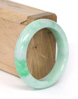 Baikalla Jewelry Jadeite Jade Bangle Bracelet Genuine Burmese Vibrant Green Jadeite Jade Bangle Bracelet (53 mm)