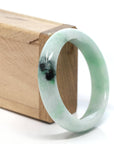 Baikalla Jewelry Jadeite Jade Bangle Bracelet Baikalla™ "Classic Bangle" Genuine Burmese Green Jadeite Jade Bangle Bracelet (58.41 mm)