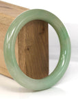 Baikalla Jewelry Jadeite Jade Bangle Bracelet Genuine Burmese Yellowish Green Jadeite Jade Bangle (58.32 mm)