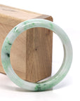 Baikalla Jewelry Jadeite Jade Bangle Bracelet Baikalla™ "Classic Bangle" Genuine Burmese Green Jadeite Jade Bangle Bracelet (58.4 mm)
