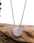 Baikalla Jewelry Jade Pendant Necklace Baikalla "Good Luck Button" Necklace Lavender Jadeite Jade Lucky KouKou Pendant Necklace