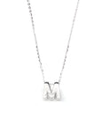 Baikalla Jewelry 24K Pure Yellow Gold Pendant 18K White Gold M Pendant Necklace With Diamond