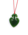 Baikalla Jewelry Baikalla™ "Lucky Jade Anchor" Green Jade Pendant Necklace