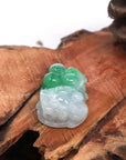 Baikalla Jewelry genuine jadeite carving Baikalla™ High-End Pi Xiu Genuine Burmese Apple Green Jadeite Jade PiXiu Pendant Necklace (FengShui Lucky)