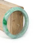 Baikalla Jewelry Jadeite Jade Bangle Bracelet Genuine Burmese Forest Green Jadeite Jade Bangle Bracelet (58.3 mm)
