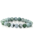 Baikalla Jewelry jade beads bracelet Genuine Jadeite Jade 10mm Round Blue Green Multiple Color Beads Bracelet (10mm)