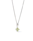 Baikalla Jewelry Gemstone Pendant Necklace Peridot / 14K White Gold 14k White Gold AA Four Styles Of Birthstones, 4 stone Necklace with Diamonds