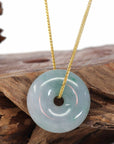 Baikalla Jewelry Jade Pendant Necklace Baikalla "Good Luck Button" Necklace Green Jadeite Jade Pendant For Men