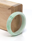Baikalla Jewelry Jadeite Jade Bangle Bracelet Baikalla™ "Half-Round Oval Bangle" Genuine Burmese Vibrant Green Jadeite Jade Oval Bangle Bracelet (51.74 mm)