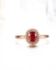 Baikalla Jewelry Gold Ruby Ring Baikalla™ 18k Rose Gold & Natural Ruby Ring (0.52 ct ) with Diamonds