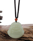 Baikalla Jewelry Jade Pendant Necklace Big Buddha Baikalla™ "Goddess of Compassion Buddha" Genuine White Jade Pendant Necklace