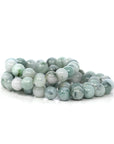 Baikalla Jewelry jade beads bracelet 6.5 inches Jadeite Jade 10mm Round Blue Green Beads Bracelet (10mm)