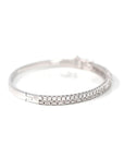 Baikalla Jewelry Gold Diamond Bangle Bracelet 14k White Gold Diamond Oval Luxury Bangle Bracelet