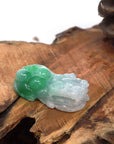 Baikalla Jewelry genuine jadeite carving W/O Jadeite Bead Necklace Baikalla™ High-End Pi Xiu Genuine Burmese Apple Green Jadeite Jade PiXiu Pendant Necklace (FengShui Lucky)