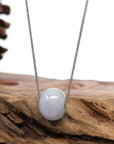 Baikalla Jewelry Jade Pendant Necklace Baikalla "Good Luck Button" Necklace Green & Lavender Jadeite Jade Lucky Tong Tong Pendant Necklace