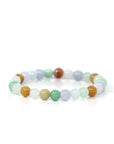 Baikalla Jewelry jade beads bracelet Genuine Jadeite Jade Round Multiple Colors Beads Bracelet ( 7 mm)